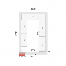 TEFCOLD CR 180x270x220 Panely ke stavebnicovým boxům 120 mm 